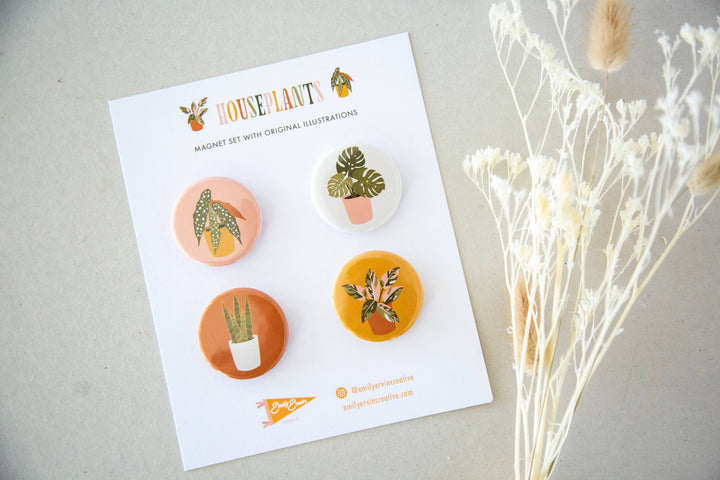 Houseplant Magnet Set