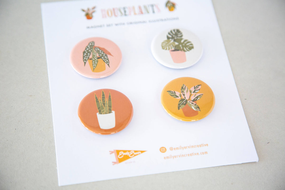 Houseplant Magnet Set